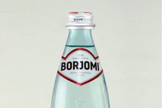 Borjomi, Georgia's famous mineral water, a safe bottled alternative to tap water.