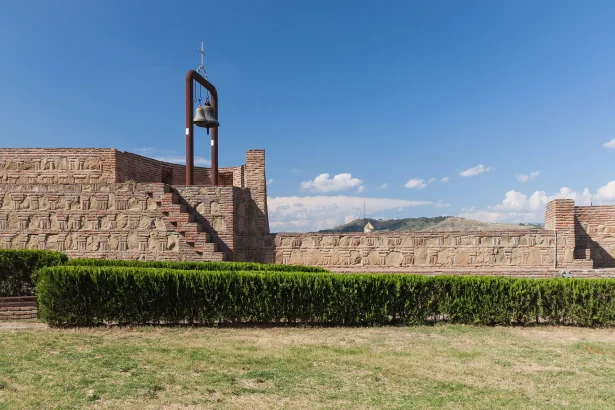 Narikala Fortress walls overlook Tbilisi, the Georgian capital travellers will explore.