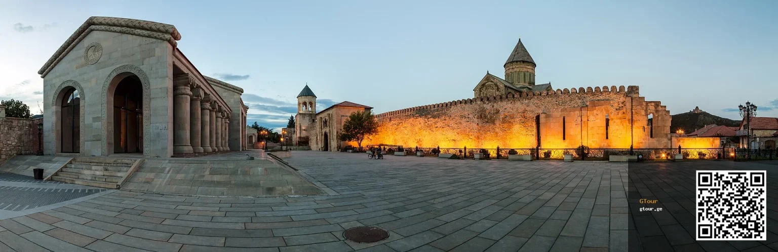 Svetitskhoveli Cathedral in Mtskheta, a key Georgian Orthodox landmark of interest to Vatican visitors.