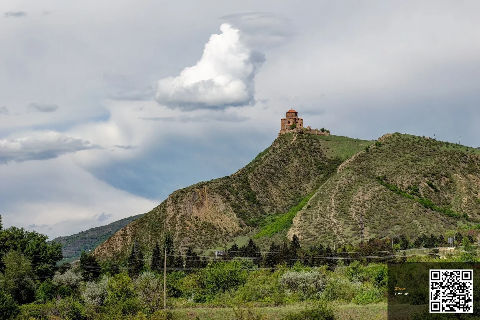 Jvari Monastery near Mtskheta, a classic day-trip landmark from Tbilisi for visiting travellers.