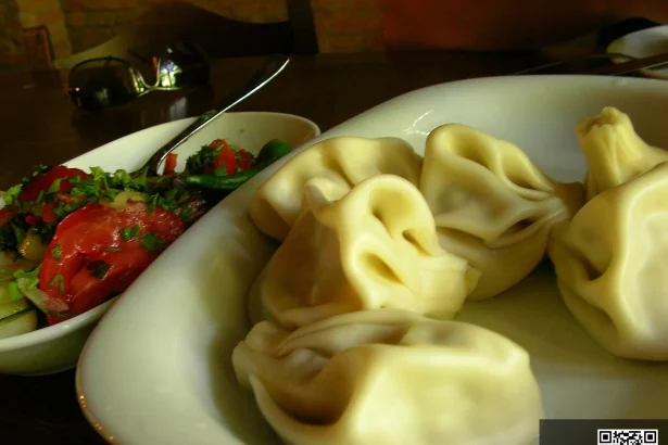 A plate of khinkali, Georgia's signature dumplings, a dish every UK visitor should try.