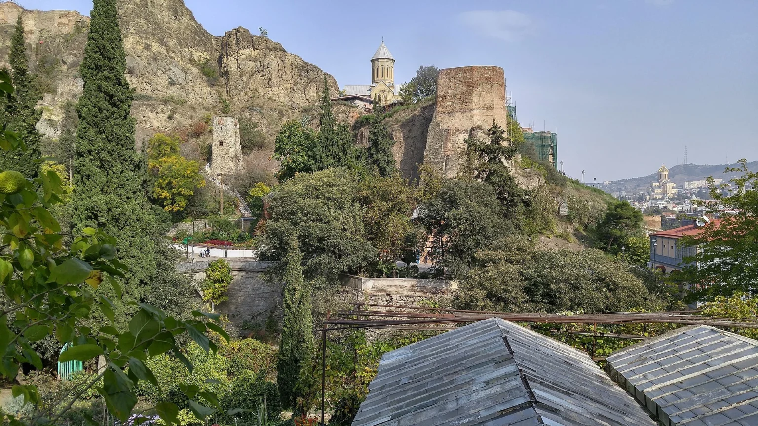 Narikala Fortress overlooks Tbilisi's old town, a key landmark for first-time visitors.