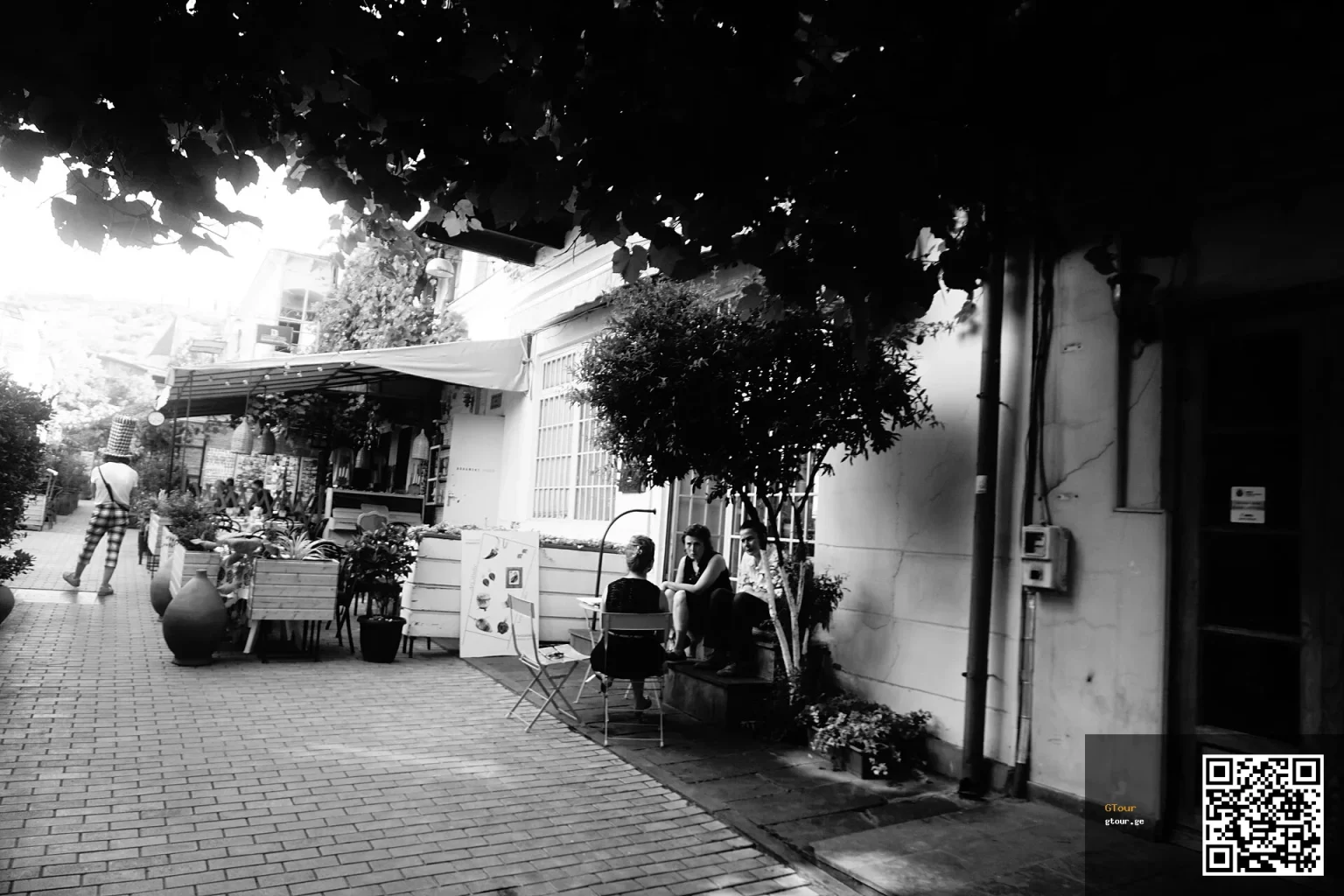 A quiet street in Tbilisi's Old Town, the kind of neighbourhood travellers explore on foot.