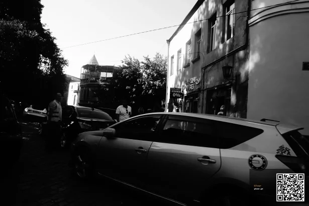 A street scene in Tbilisi's Old Town, the city travellers from Montenegro will explore.