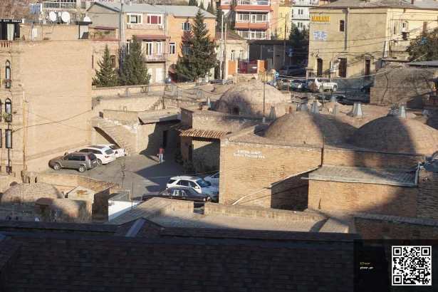 The historic Sulphur Baths district in Tbilisi's Old Town, a classic sight for visitors.