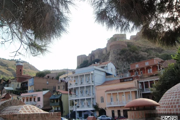 Tbilisi's Sulphur Baths district with Narikala Fortress, a classic sightseeing stop for visitors.