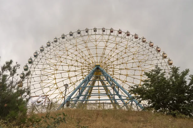 The Ferris wheel at Mtatsminda Park, a favourite ride for families visiting Tbilisi.