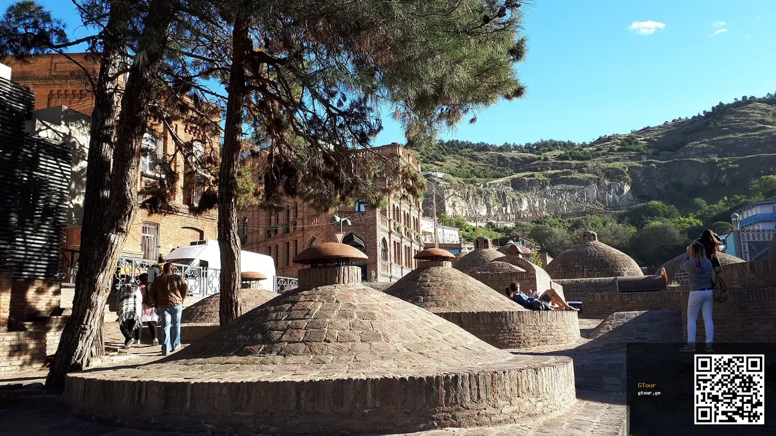Tbilisi's historic sulphur bathhouse district, a signature sight for first-time visitors.