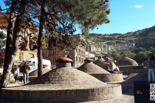 Tbilisi's historic sulphur bathhouse district, a signature sight for first-time visitors.
