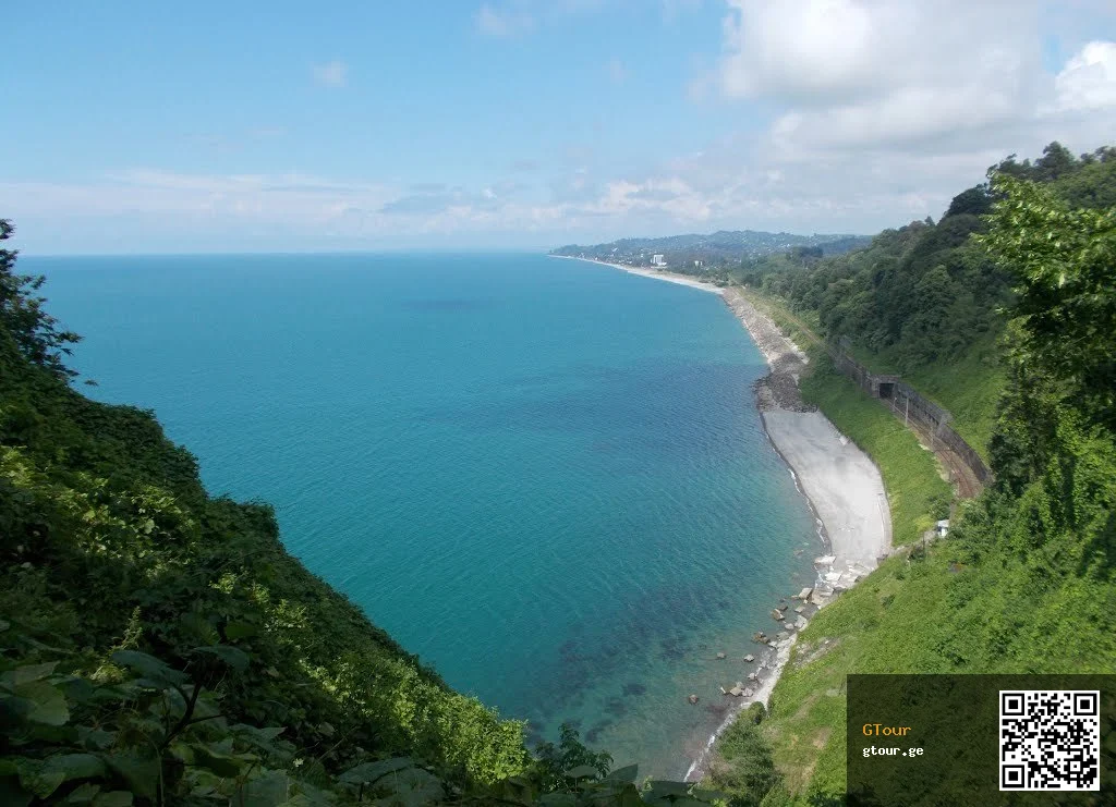 Coastal view near Batumi's Botanical Garden, a popular day-trip destination along the Black Sea.