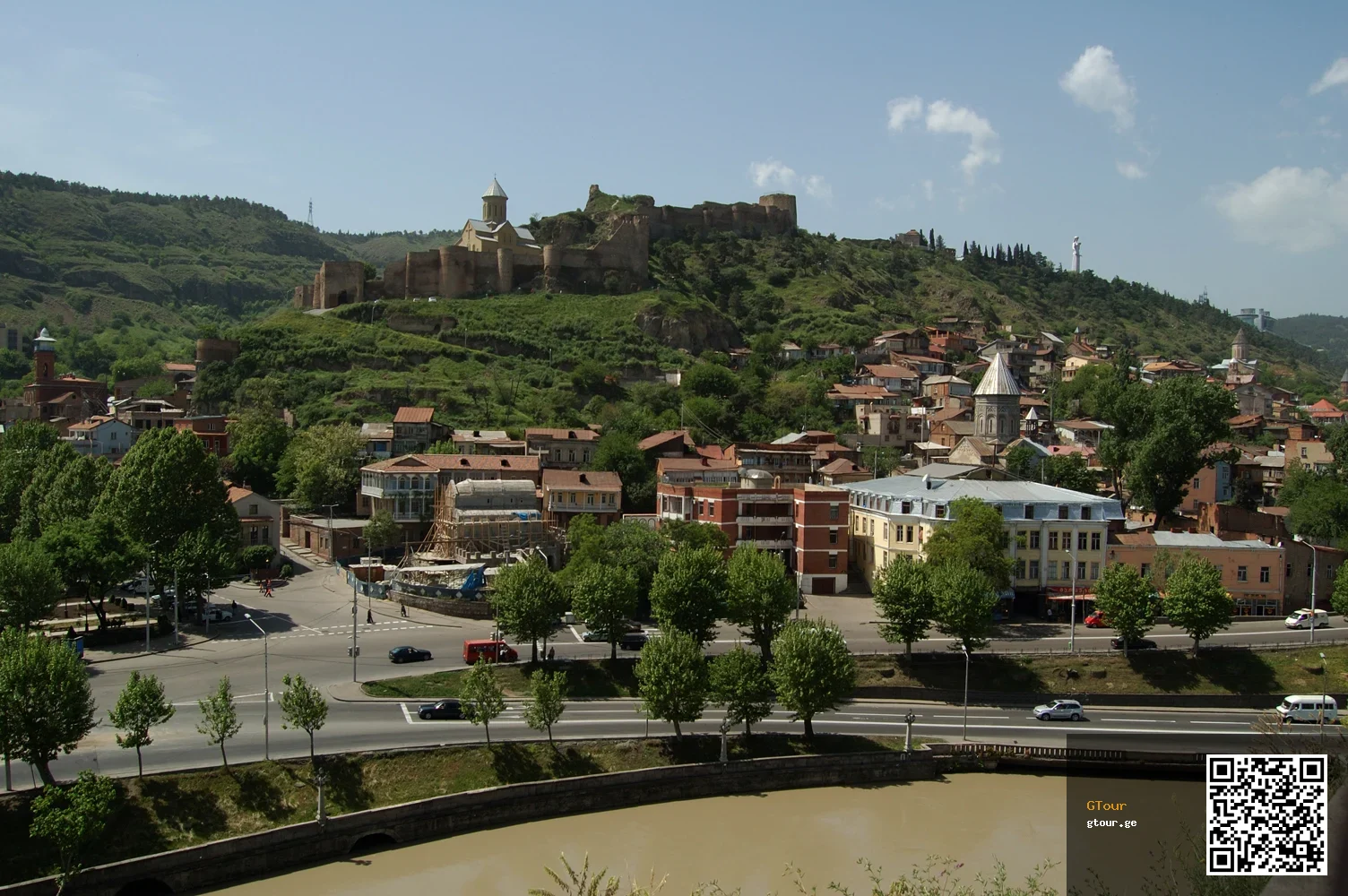 Old Tbilisi and Narikala fortress, the city most Palestinian visitors will see first.