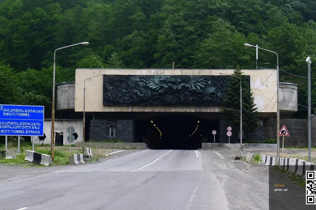 The Rikoti Tunnel, the key mountain pass on the Tbilisi–Batumi car and bus route.